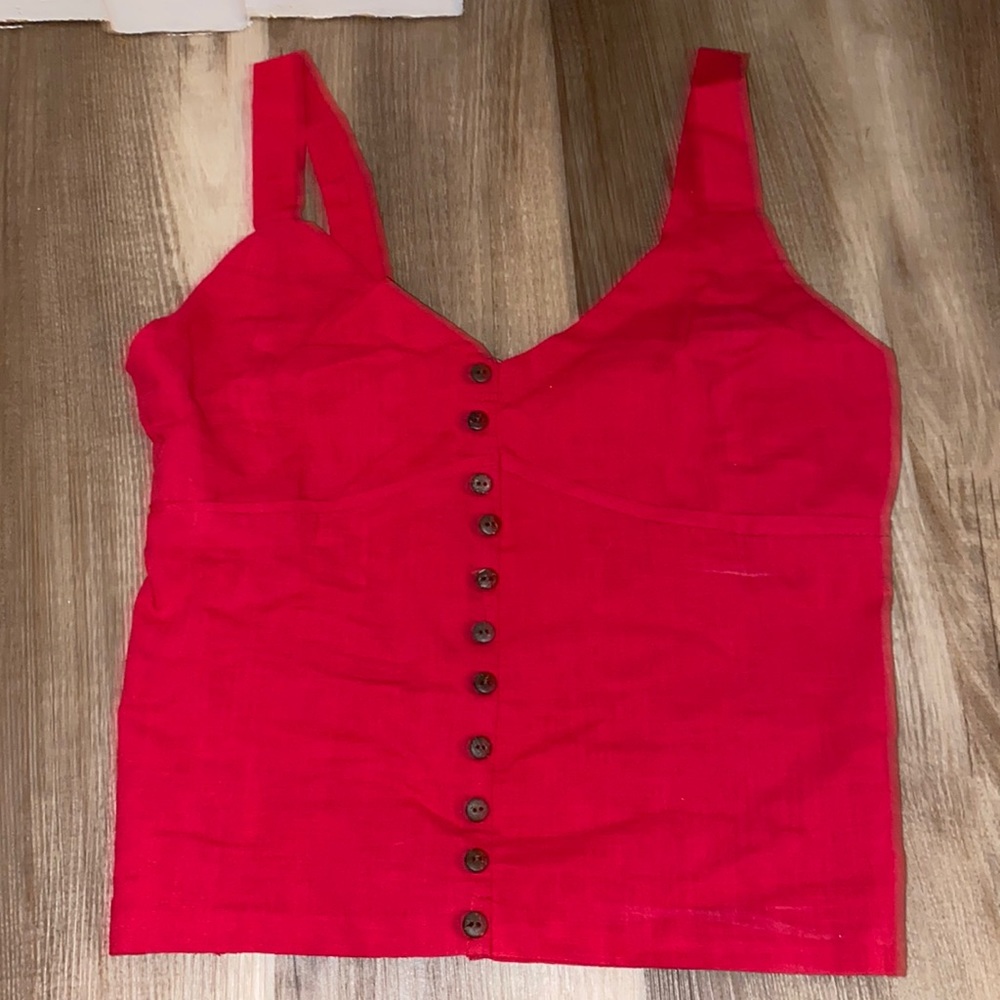 Red Love Notes button up